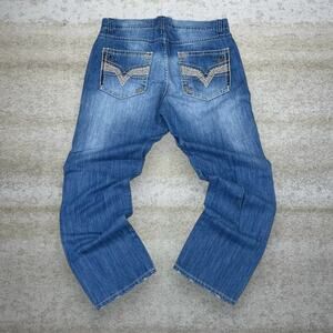 Vintage Y2K Skater Jeans 34x30 Slim Medium Wash Tokyo Five Denim Rap Style Art